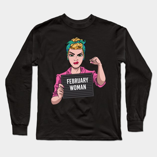 february woman Long Sleeve T-Shirt by Surta Comigo